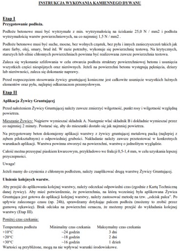Zestaw Kamienny Dywan Kruszywo Żywica Poliuretanowa Grunt 10m2 Bianco