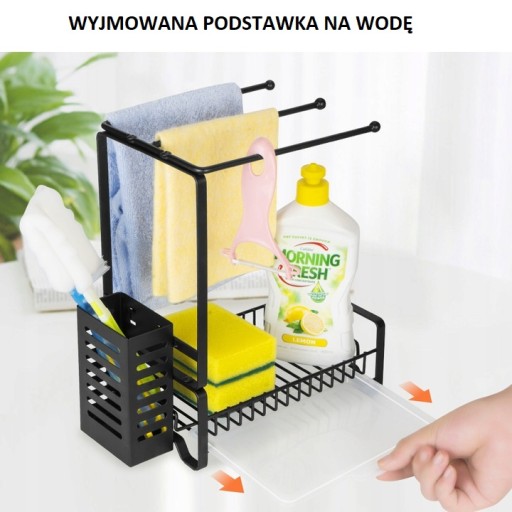 Organizer do zlewu ociekacz na gąbki ścierki