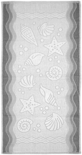 GRENO Ręcznik FLORA OCEAN POPIELATY 70x140