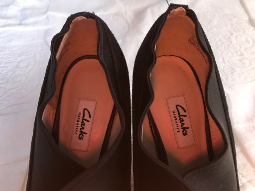 Туфли CLARKS ЖЕНСКИЕ - кожа, ЧЕРНЫЕ, размер EU 41