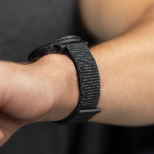 Нейлоновый ремешок UltraFit V2 22 мм для GARMIN Fenix ​​5 6 7 Epix 2 Pro — черный