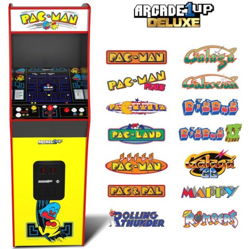 Аркадная консоль в стиле ретро, ​​большая стоячая PacMan PAC-MAN, Wi-Fi, 17 дюймов, 14 игр