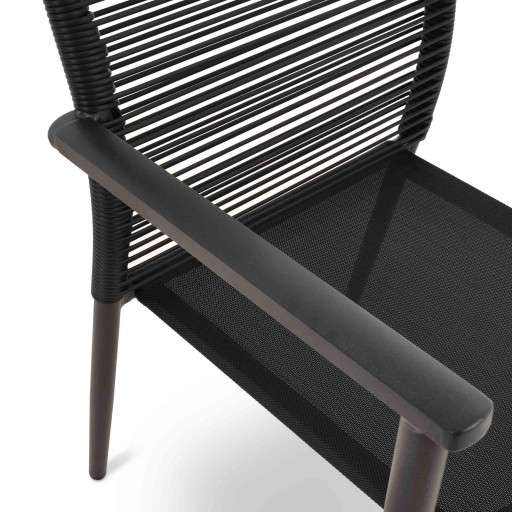 Zestaw 6 sztuk krzeseł ogrodowych aluminiowych polywood sztaplowane