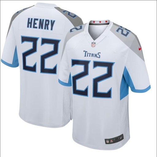Темно-синяя майка De Futebol Americano Tennessee Titans Деррик Генри 2023