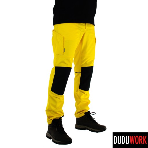 SPODNIE ROBOCZE DuduWork Żółte z Nakolannikami 60
