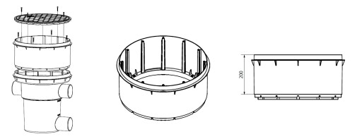 Надстройка D400 H200 AQ для фильтра дождевой воды AQUABIN