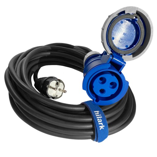 Adapter gumowy do kampera odporny H07RN-F 3x2,5 CAMPING 15m CEE