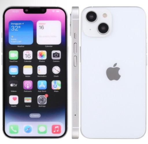 Макет цветного экрана iPhone 14 в разных цветах