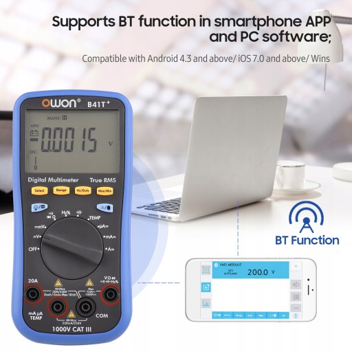 OWON B41T Цифровой мультиметр BT с автономной записью