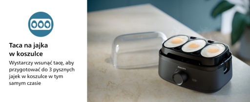 Philips HD9137 яйцеварка черный Устройство для приготовления яиц 400 Вт