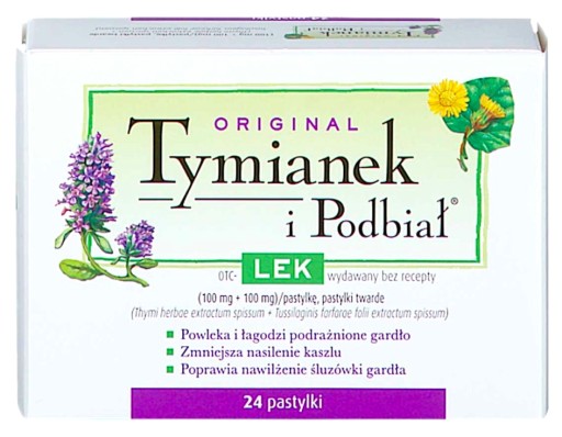 Оригинальное лекарство Тимьян и Мать-и-мачеха 24 пасты. д/всасывание