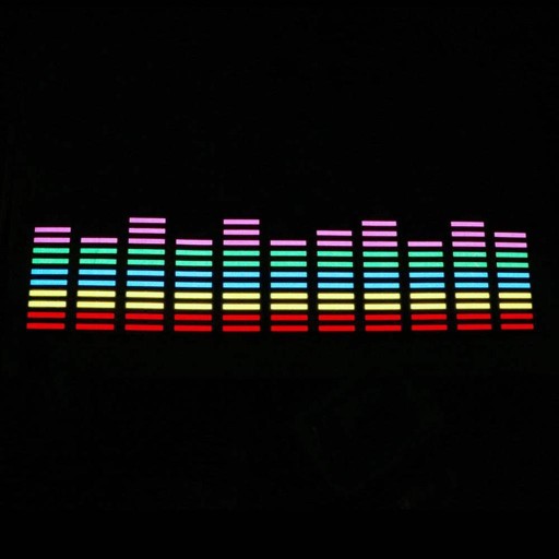 Naklejka samochodowa Rytm muzyki Lampa błyskowa LED Korektor aktywowany dźwiękiem