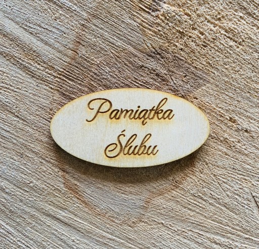 Tabliczka z napisem pamiątka ślubu ślub grawer 7cm