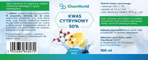 MMS НАТРИЯ ХЛОРИТ 27% + ЛИМОННАЯ КИСЛОТА 50% ChemWorld