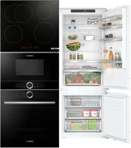 Солидный комплект бытовой техники BOSCH HBG633BB1+BFL634GB1+KBN96VFE0+PIF61RHB1E