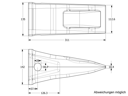 Зуб CAT J460 9N4452 HD. SC-C45HDL длинный SkanCraft Германия