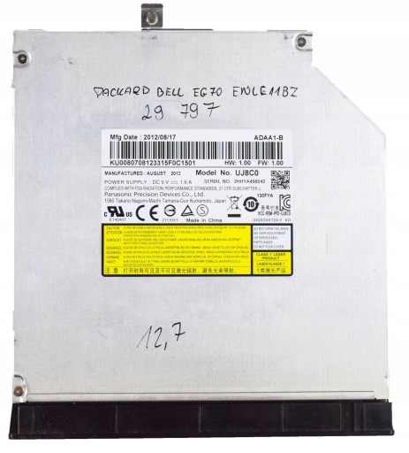 DVD-CD-РЕКОРДЕР UJ8C0 PACKARD BELL EG70 ENLE11B