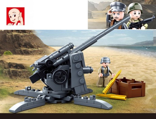 БЛОКИ ВОЕННЫЕ ПУШКИ FLAK 37 + ОРУЖИЕ LEGO