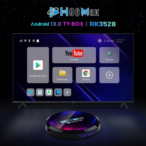 ТВ-АДАПТЕР SMART BOX TV 4K ANDROID 13 WIFI BT