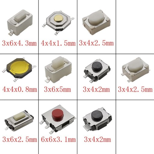 МИНИ-НАБОР ДЛЯ РЕМОНТА SMD МИКРОПЕРЕКЛЮЧАТЕЛЕЙ 50 шт.
