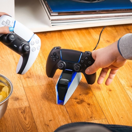 Stacja do ładowania Fixed do PlayStation 5, PS5, ładowarka na dwa pady LED