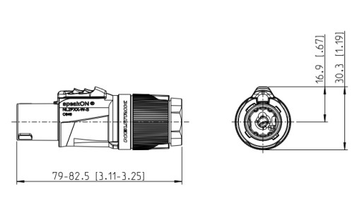 SPEAKON NEUTRIK NL4FXX-W-L РАЗЪЕМ ДИНАМИКА 4-контактный РАЗЪЕМ КАБЕЛЯ