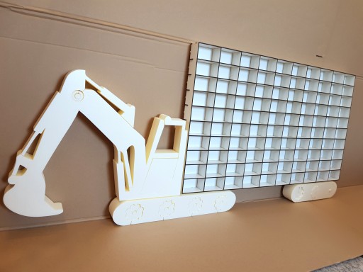 Koparka płyta HDF Półka na resoraki aż 100 wnęk