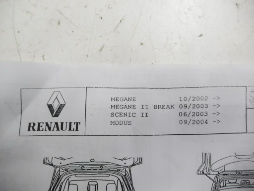 СЕТКА БАГАЖНИКА RENAULT MEGANE II 7711227502