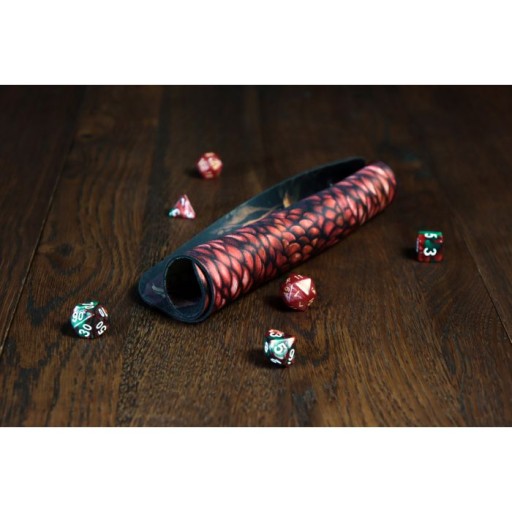 DICE TRAY PREMIUM — поднос для кубиков «Светящийся красный дракон», 22×22 см