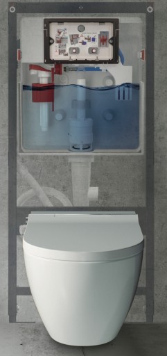 Zestaw Stelaż do WC podtynkowy ALCA przycisk CZARNY MAT do toalety BLACK