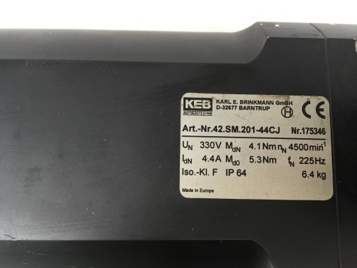 СЕРВОМОТОР KEB 42.SM.201-44CJ 4500 об/мин № B528