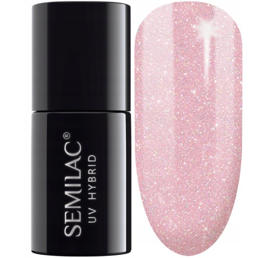 Semilac Base Extend 805 Top Color 5in1 Glitter Dirty Nude Rose 7мл