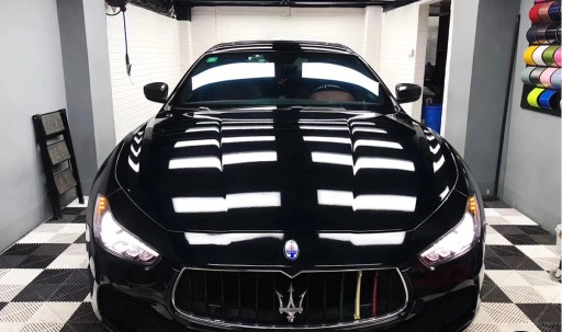 ЧЕРНАЯ ГЛЯНЦЕВАЯ ПЛЕНКА АВТОКОЛЕСА HQ 50 см