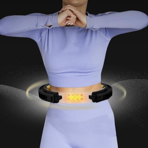 HHM13 HULA HOP ЧЕРНЫЙ/ЗОЛОТОЙ С МАГНИТАМИ И ВЕСОМ + СЧЕТЧИК HMS
