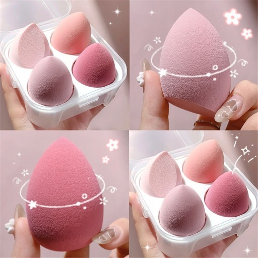 Спонж для макияжа Beauty Blender Подарочная коробка Рождественская ГУБКА 4 шт.