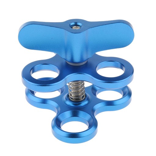 1-дюймовый подводный шаровой зажим с 3 отверстиями Easy Blue
