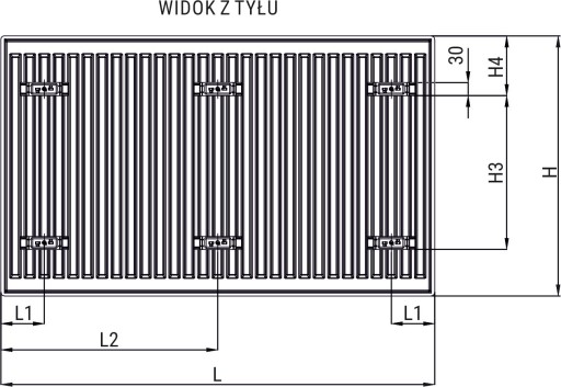 Панельный радиатор TYP33 SIDE 60X80см + вешалка