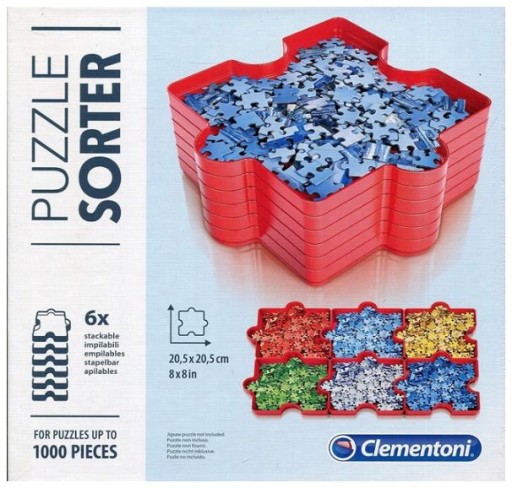 Sorter do puzzli Clementoni 6 pojemników 37040 segregator puzzli. organizer