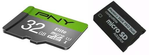Карта Elite 32 ГБ + адаптер MS PRO DUO для PSP
