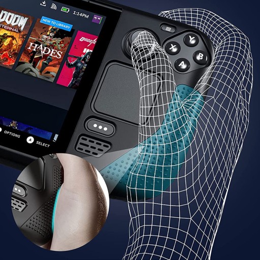 Бронированный корпус PGTECH, резиновый корпус, крышка VALVE Steam Deck + закаленное стекло 9H