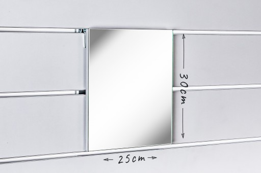Lustro pionowe na Slatwall 25x30cm (szer.x wys.)