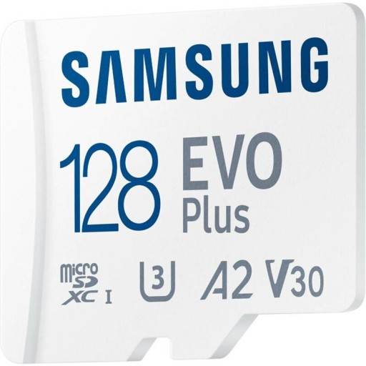 Карта памяти Micro SD Samsung EVO Plus microSDXC 128 ГБ C10 A2 V30 UHS-I U3