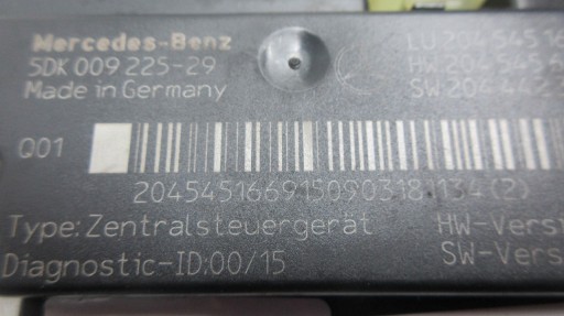 Mercedes w204 2045451669 компьютерный модуль контроллер SAM