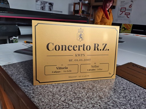 TABLICZKA NA BOKS KONIA DO STAJNI DLA TWOJEGO KONIA Personalizowana DIBOND