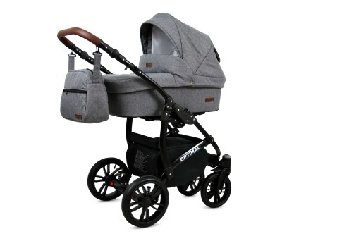 Коляска BabyLux OPTIMAL ALU 2в1, гондольная коляска с сумкой, легкая
