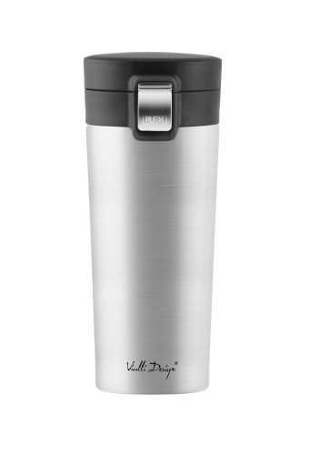 VIALLI KUBEK TERMICZNY PRÓŻNIOWY KAWY HERBATY FUORI STALOWY SREBRNY 400 ml