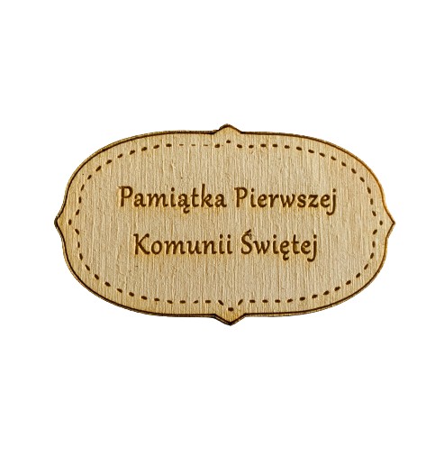 Tabliczka z napisem pamiątka komunii grawer 10cm