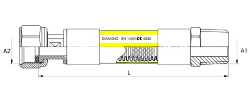 ГАЗОВАЯ ТРУБА ДЛЯ ПЕЧИ ГАЗОВЫЙ ШЛАНГ 1/2 WZ 200 см