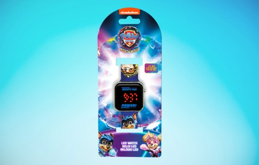 ДЕТСКИЕ ЛИЦЕНЗИОННЫЕ ЧАСЫ СО СВЕТОДИОДНЫМ ДИСПЛЕЕМ PAW PATROL КАЛЕНДАРЬ БУДИЛЬНИКА