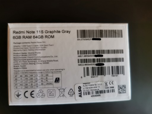 Smartfon Xiaomi Redmi Note 11s 6/64GB DualSim